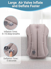 Gray TravelKit cervical travel pillow with ergonomic 45° support for neck comfort during travel.