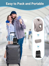 Gray ergonomic cervical travel pillow from TravelKit with 45° support, designed for comfortable neck support during travel.